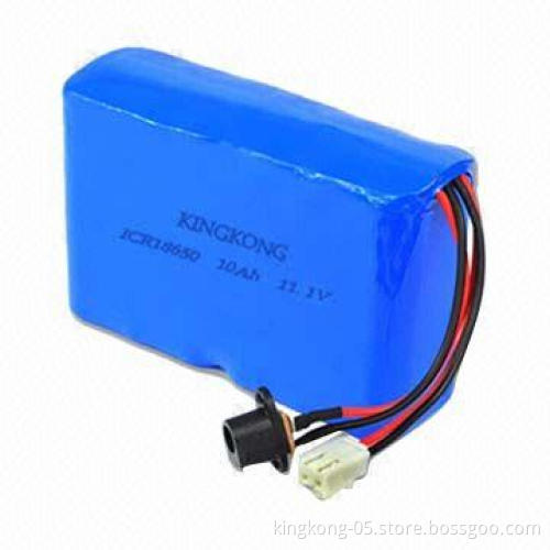 11.1V Rechargeable Li-ion Battery Pack, High Energy Density